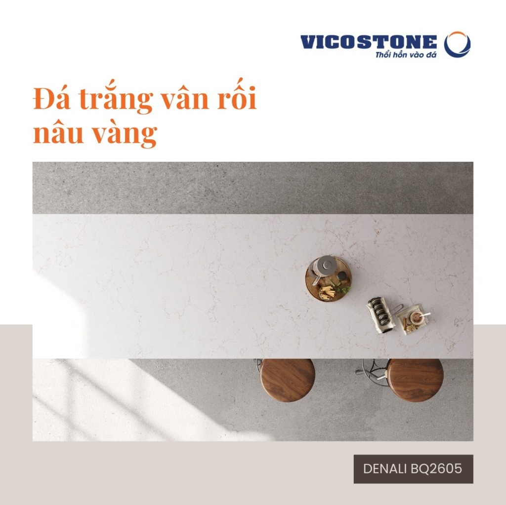 Đá trắng vân rối Vicostone Ninh Bình